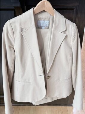Suit - Old Navy Cream Tailored Blazer and Pants